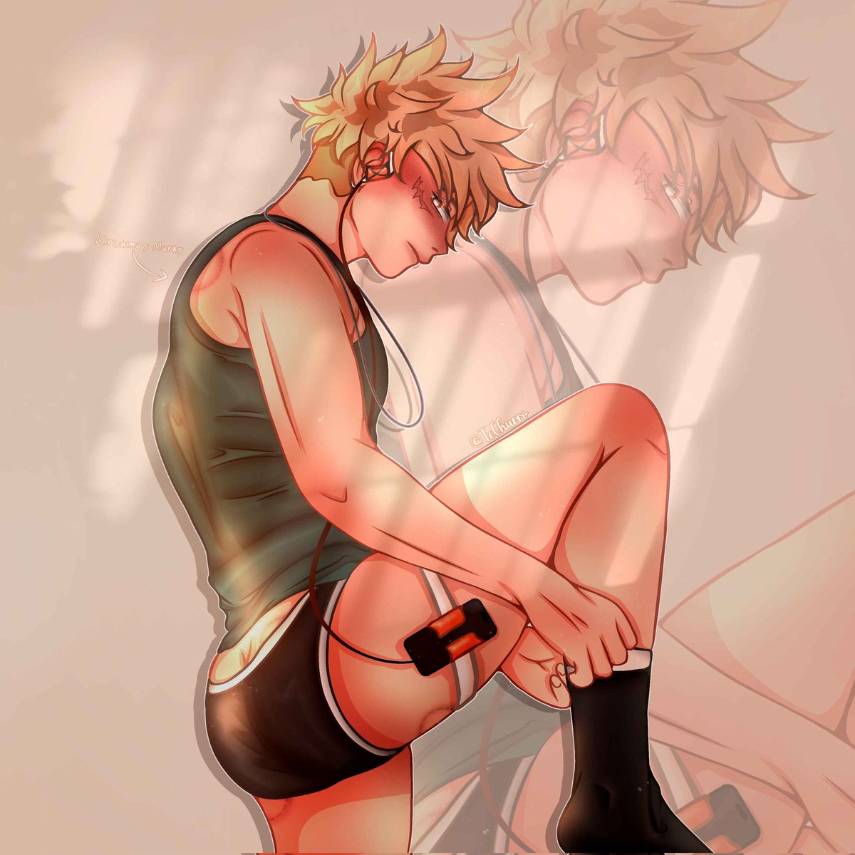 Bakugou getting ready for the day

#bakugou #bnha #art #bakugoufanart #bokunoheroacademia