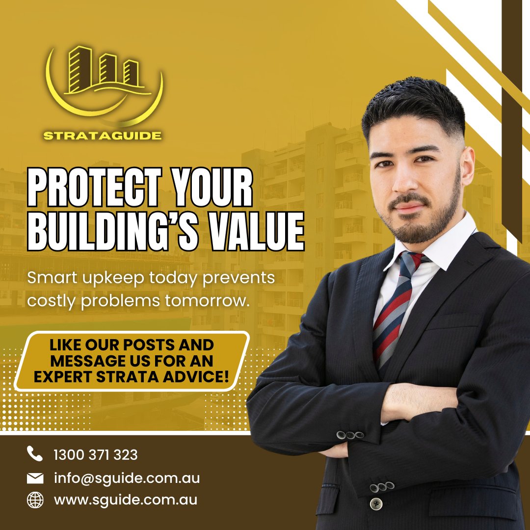StrataGuide's tweet photo. Protect building value with smart strata upkeep today no costly issues tomorrow Proactive care saves time and money.

#StrataManagement #BuildingValue #MaintenanceMatters #SmartStrata #ValueProtection https://t.co/8ZHADFxbWc