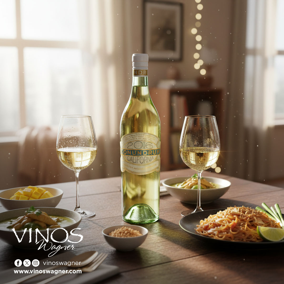 ¿Puedes adivinar las uvas? Conundrum es el enigma que querrás resolver en tu próxima reunión. Versátil, fresco y sorprendente.

vinoswagner.com
#VinosDeCalifornia #Vinoblanco #winetime #winelovers #wine #vinospremium #sommelier #californiawine #vino #napa #napavalley