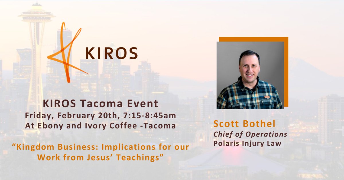 KirosOrg's tweet photo. KIROS Tacoma will now meet from 7:15-8:45am at Ebony and Ivory Coffee in downtown Tacoma. Join us on Friday, February 20th. Read more and register at https://t.co/kiI4jKV4Sn. https://t.co/CAyZlcFYiz