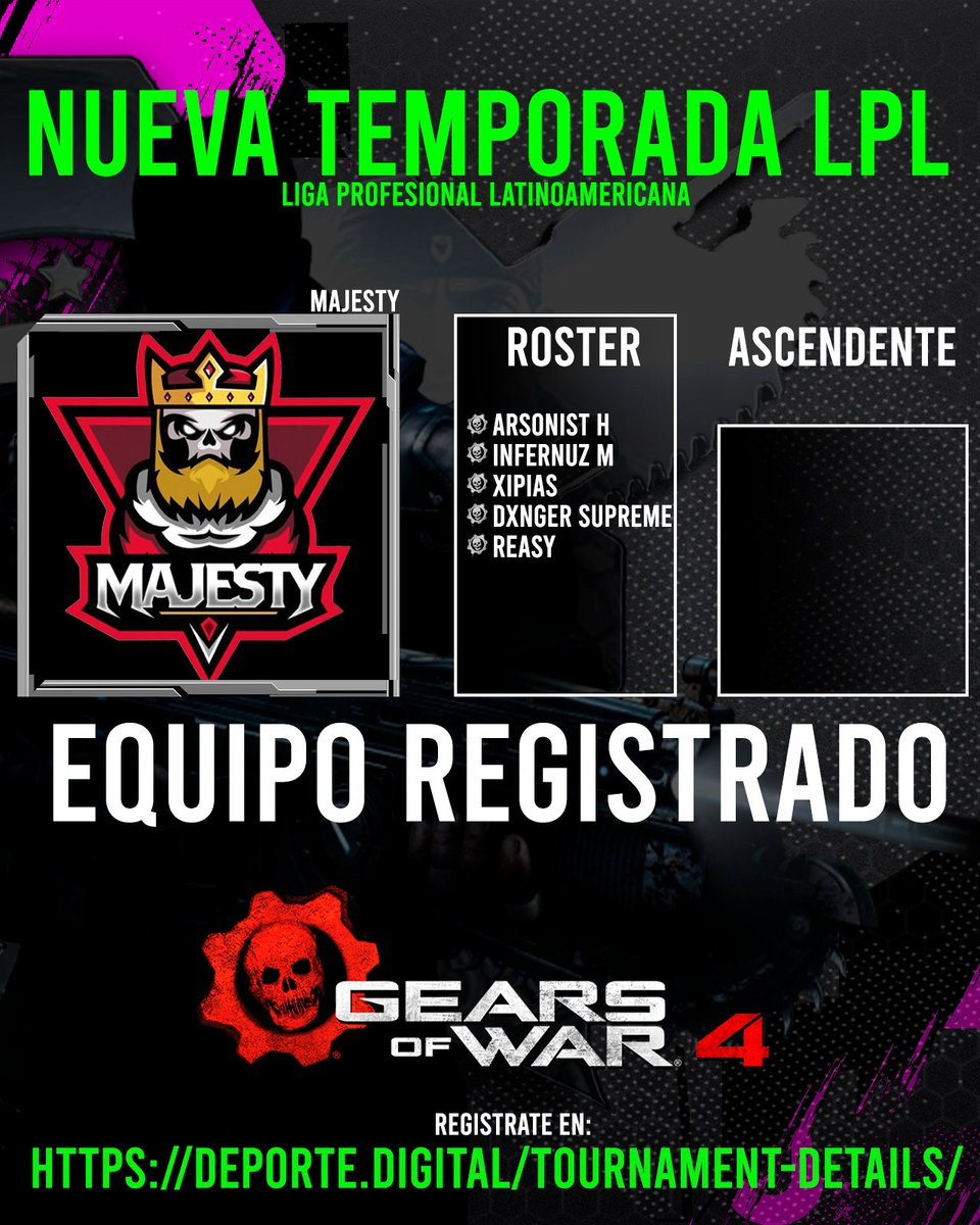 DeporteDigitalH's tweet photo. CERRAMOS REGISTRO EL VIERNES 20 DE FEBRERO
Registra a tu equipo ahora mismo!

https://t.co/KNFC816mdO
comunicate al whats app: 55 3908 0841

@_MajestyEsports https://t.co/e1f83bL4Ww