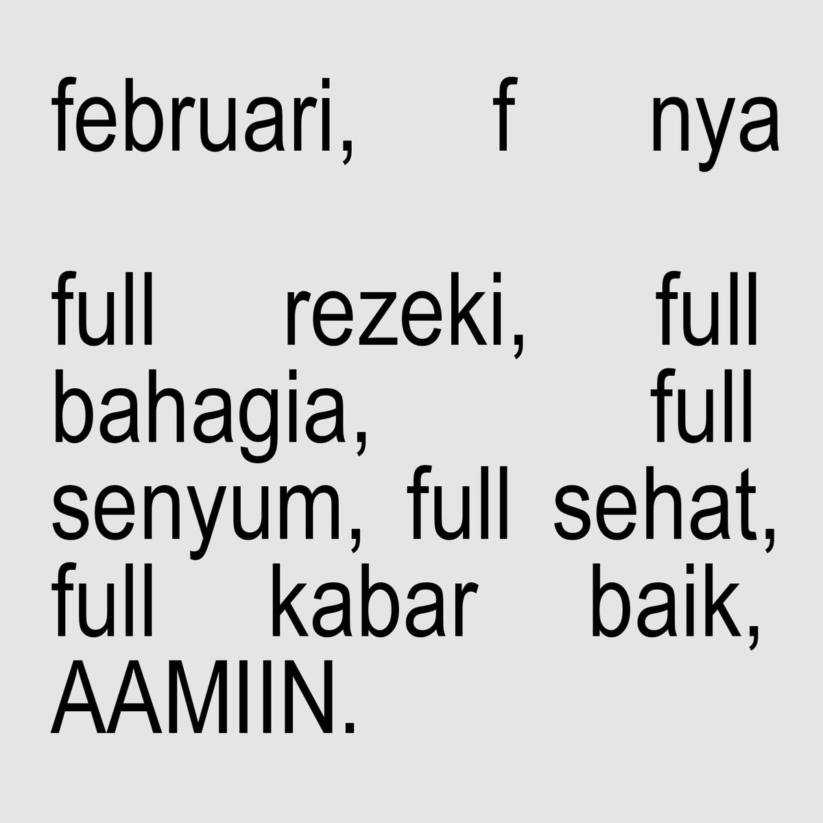 Sebutin cita2 kalian di februari ini. 

Semoga semuanya terkabul di bulan penuh berkah ini aamiin🙏