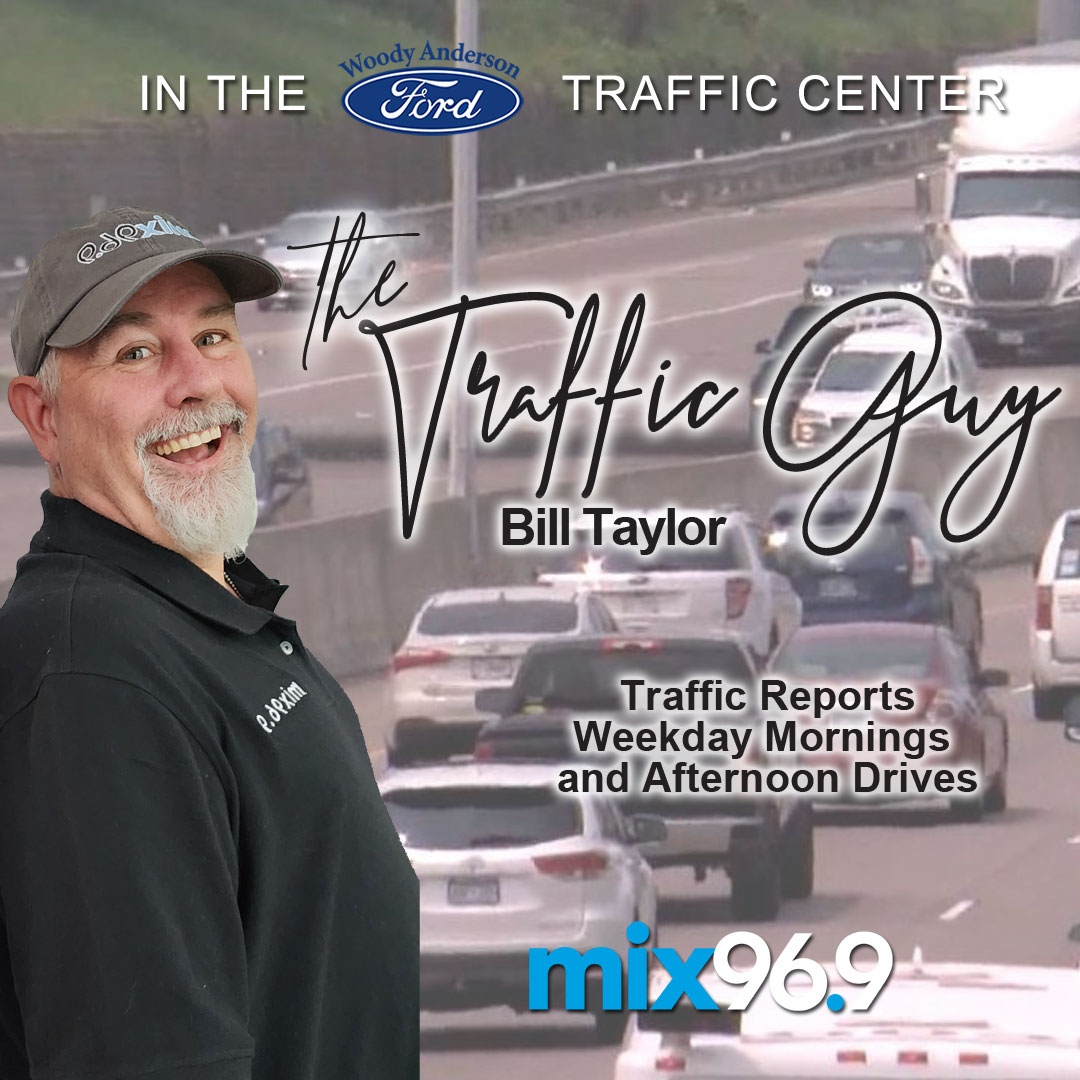 Huntsville area traffic can be a "booger" - but our own traffic guy, @BillTaylorMix969 gets you home, and back in the mornings with traffic reports, presented by @WoodyAndersonFord! Follow us on X at Traffic969!