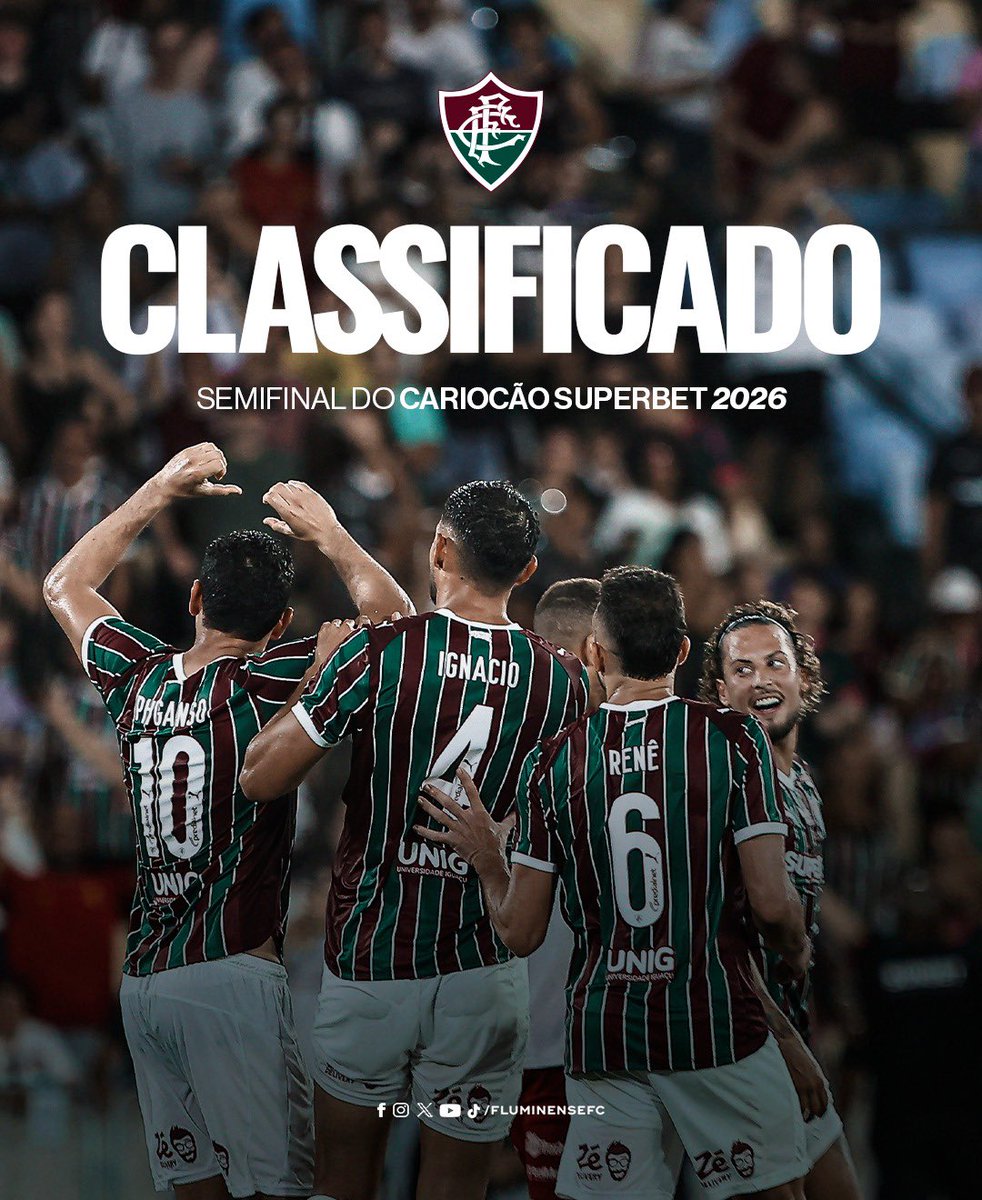 FluminenseFC's tweet photo. C L A S S I F I C A D O! POR MAIS ESSA TAÇA, MEU FLUMINENSE! https://t.co/8zuhOhSn0k