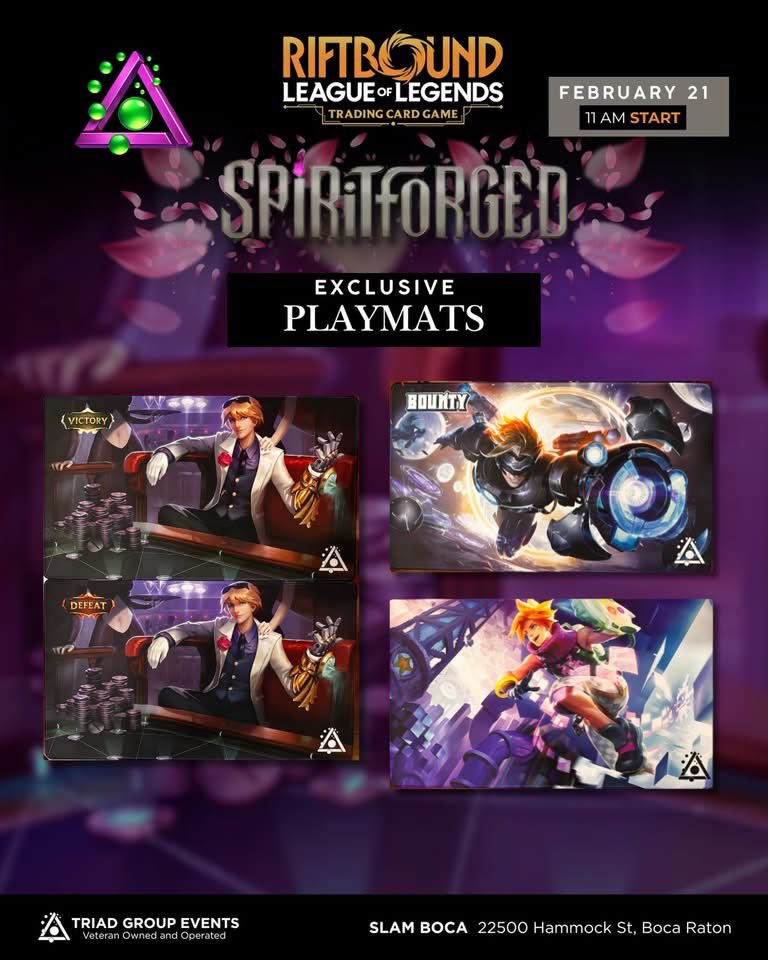 It’s almost here! The biggest tournament of set 2 to date with 2 cases of SFD (and more) in prizing! 

02/21 in Boca Raton, FL

Register today using code DIZZEEG for $5 off and to enter a raffle for a Seal of Discord and foil Annie purple champion 🔥

triadgroup.shop/discount/DIZZE…