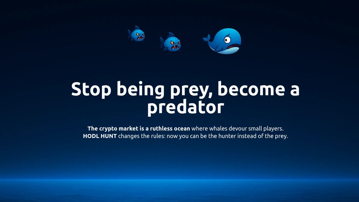 HODLHUNT's tweet photo. This is the main idea of our game HODL HUNT.

We are building on @solana  and use only $SOL https://t.co/iGcYpl6M53