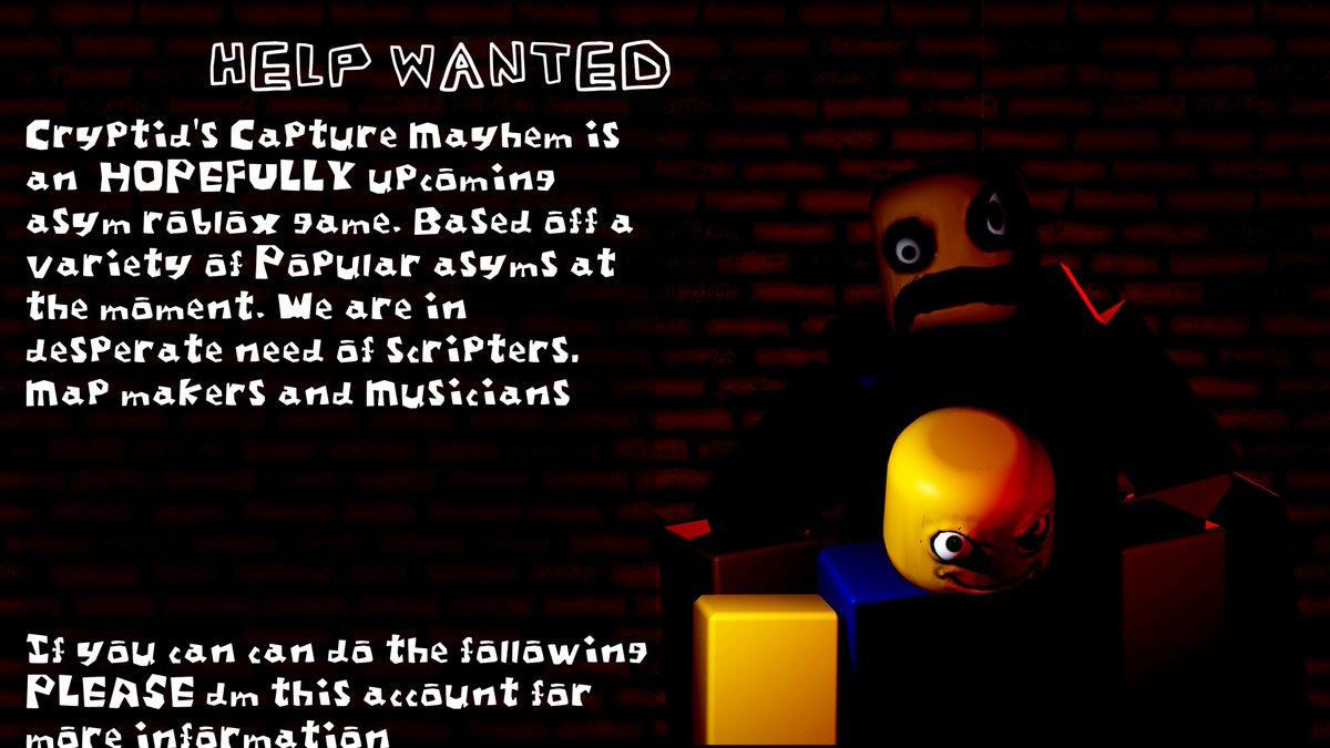CRYPTIDCAPTURE's tweet photo. HELP WANTED

Please read the following to help our small team's project come to light. https://t.co/IpnSknxgwm