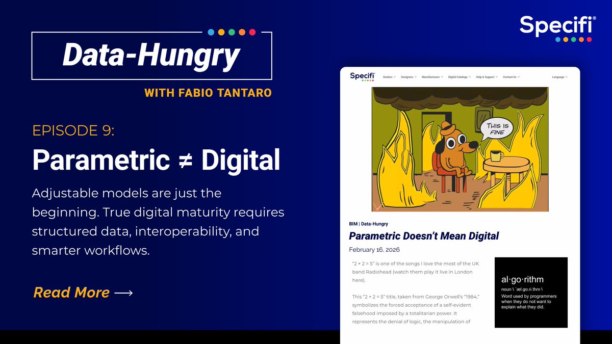 Parametric doesn’t automatically mean digital, &amp; here’s why that matters.💡

If you’re using parametric tools but still struggling with version control, coordination, or data consistency, this article is a must-read.

Explore the full article: en.specifiglobal.com/blog/parametri…

#Specifi