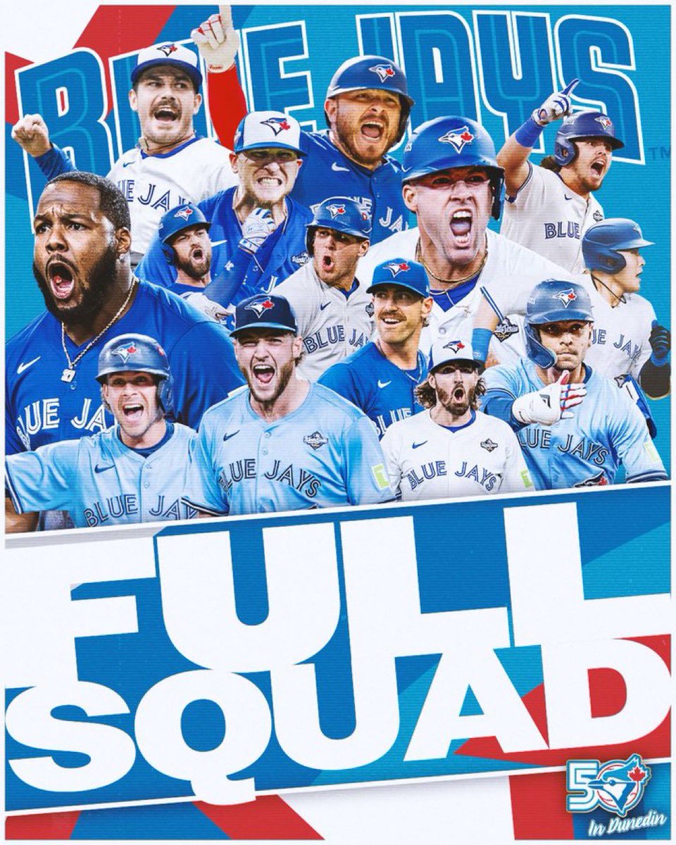 larsenron's tweet photo. It was #bluejays first full workout of the year! https://t.co/lLBtTeND3J