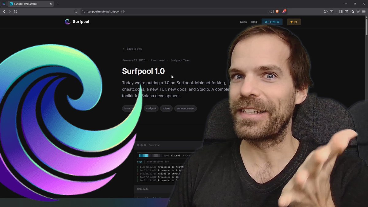 Interested what's new with Surfpool? They recently released 1.0

I'm especially excited by the account streaming feature :)

<a href="/ludo_txtx/">ludo | txtx</a> is shipping 👇