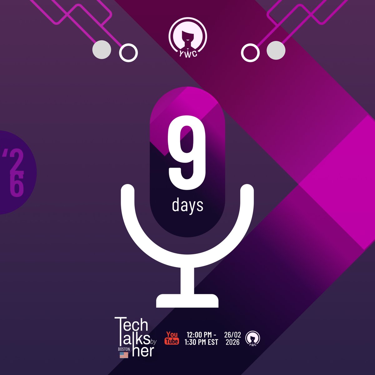 Youngwomencode's tweet photo. Boston women in STEM and anyone exploring STEM, this is for you! 💡
9 days to go until Tech Talks by Her Boston.
📅 Feb 26 | 🕐 12:00–1:30 PM | 📍 Virtual (YouTube)

🎟 Register here: https://t.co/daHEf7BkID

#TTBHBoston #bostonwomenintech #WomenInSTEMBoston #YoungWomenCode https://t.co/4HyD8Fnux6