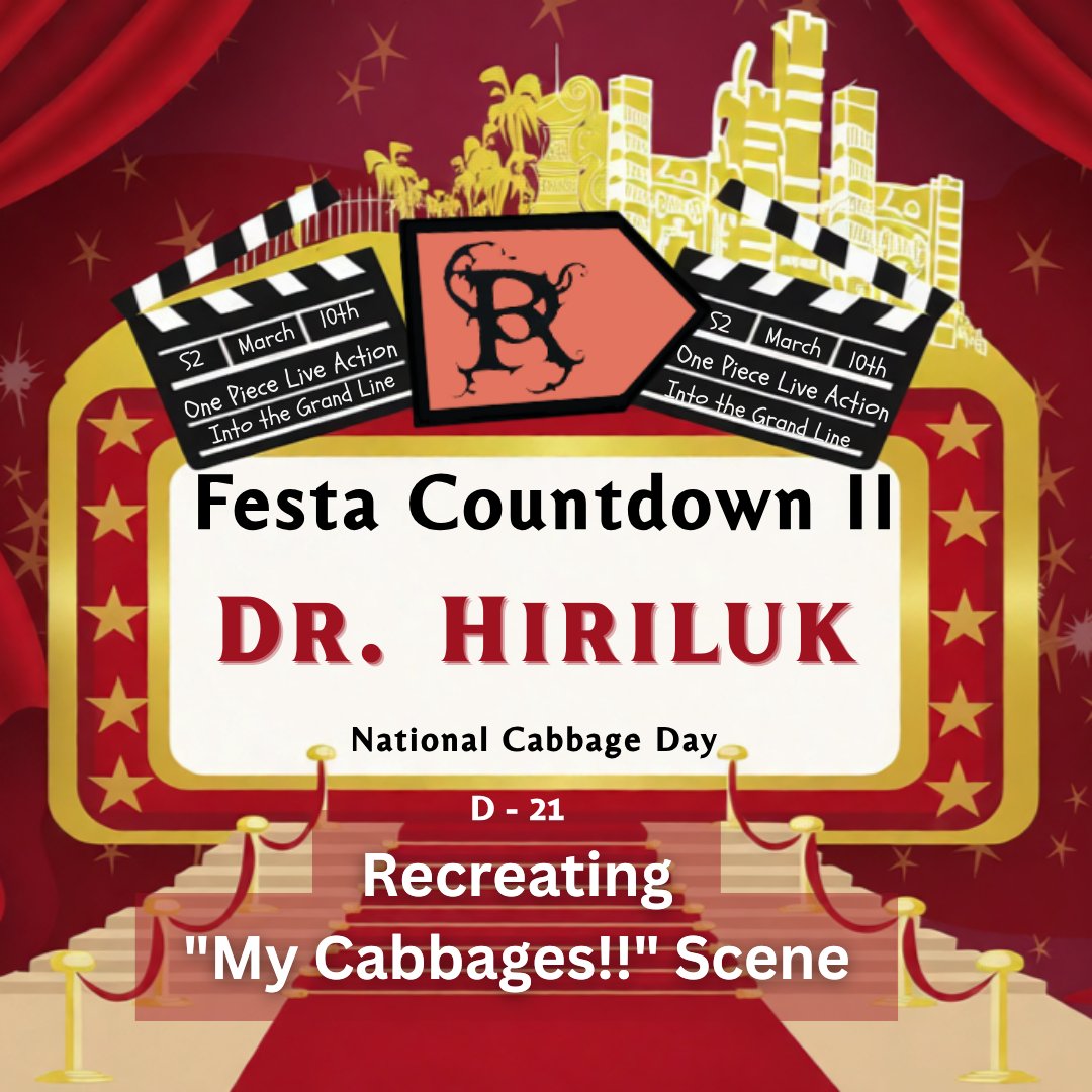 D-21 Prompt: Dr. Hiriluk recreating "My Cabbages!" scene. 

One Piece X Avatar
Remember to use the hashtags: #OPLAFesta #NationalCabbageDay