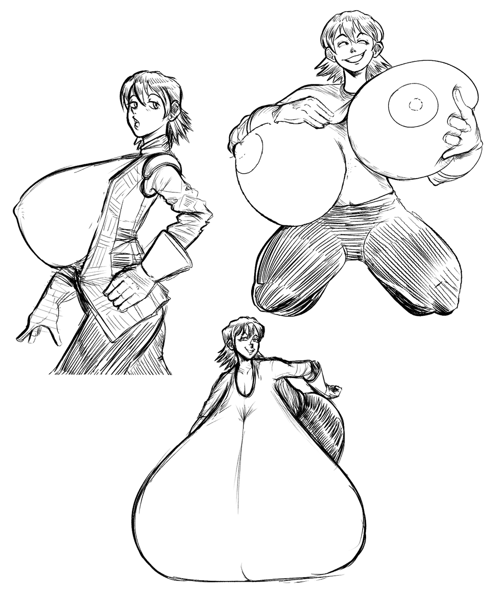 Boobie Haruko doodles...