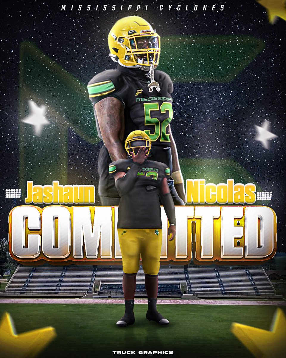 #AGTG❤️ Blessed for this opportunity committing to Mississippi Cyclones <a href="/COACHBOLLING/">Coach Bolling TMC</a> <a href="/coach_coop44/">Coach cooper</a> <a href="/TheMSCyclones/">The Mississippi Cyclones</a> #NewBeginnings #JUCOPRODUCT #GodsPlan 

Commit Graphic 📸: <a href="/TruckGraphics_/">Truck.Graphics</a>