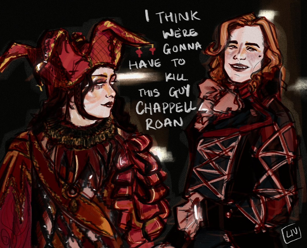 cowboycas_'s tweet image. chappell and lestat bc why not !!