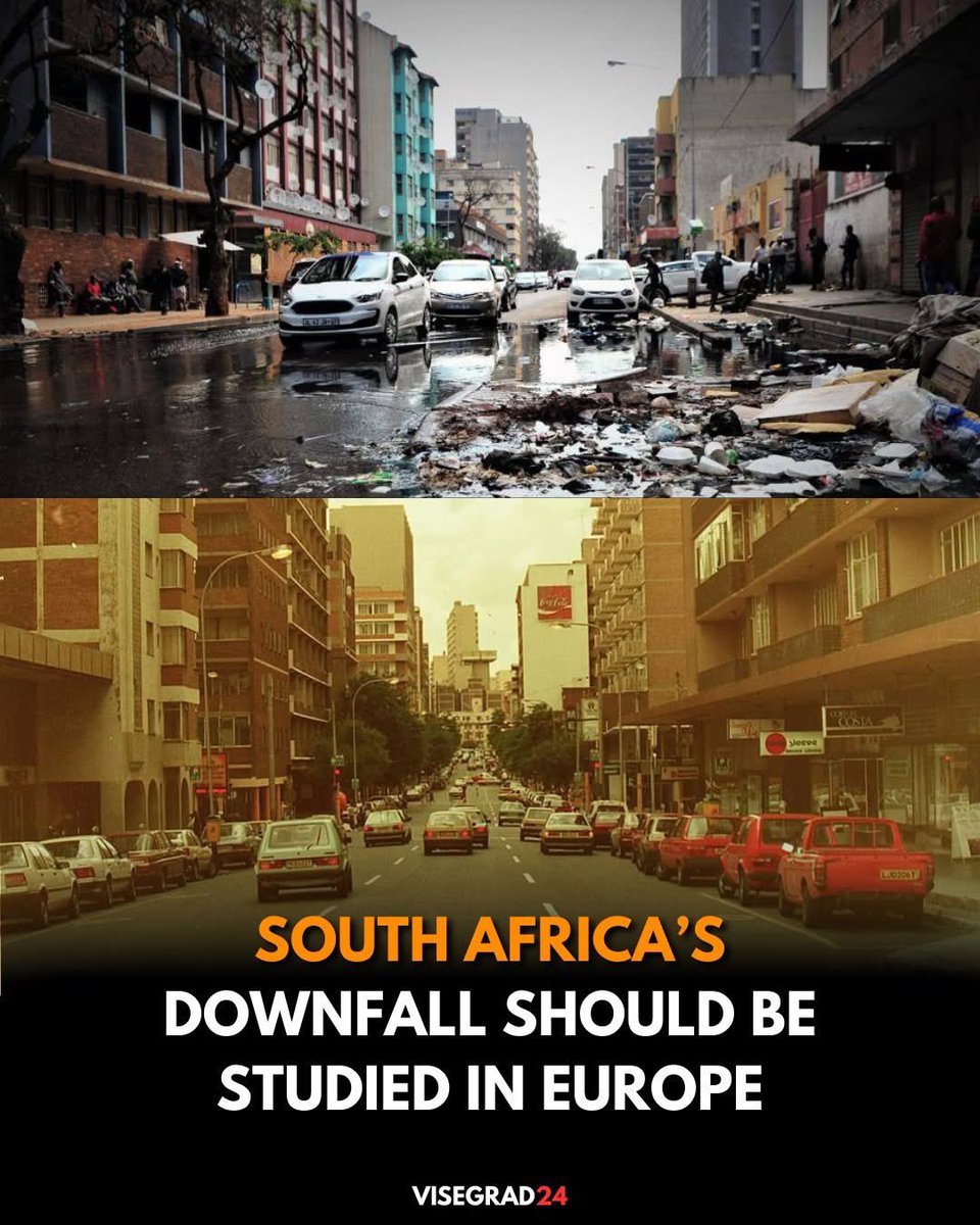 Once the economic hub of Africa, Johannesburg, like many places in South Africa, is now home to slums, broken-down buildings, roads full of potholes, and rubbish.

There was no war nor violent regime change in South Africa, simply three decades of a corrupt, socialist government