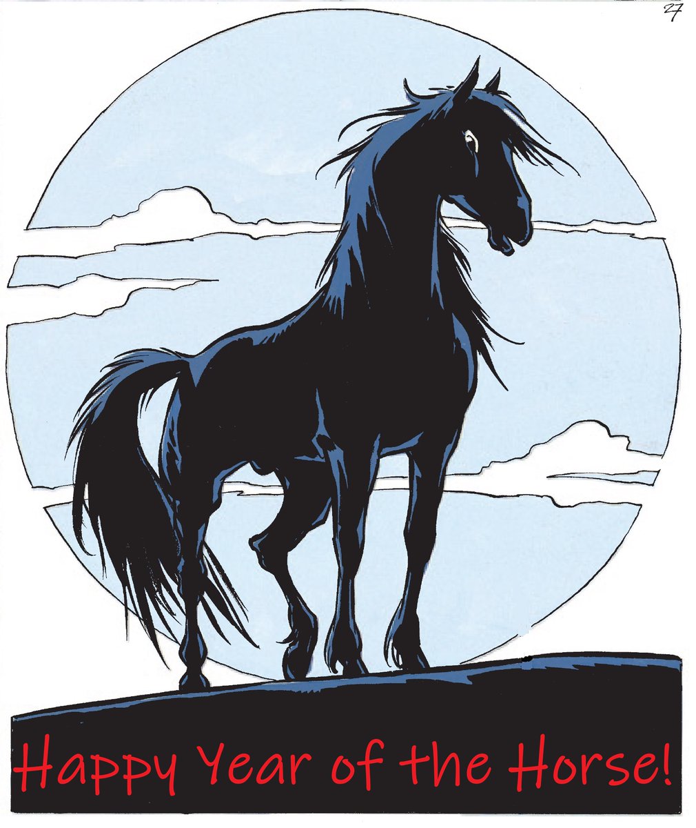 It's the Lunar New Year - happy Year of the Horse everyone!

#LunarNewYear #YearOfTheHorse 

(Art by Derib)