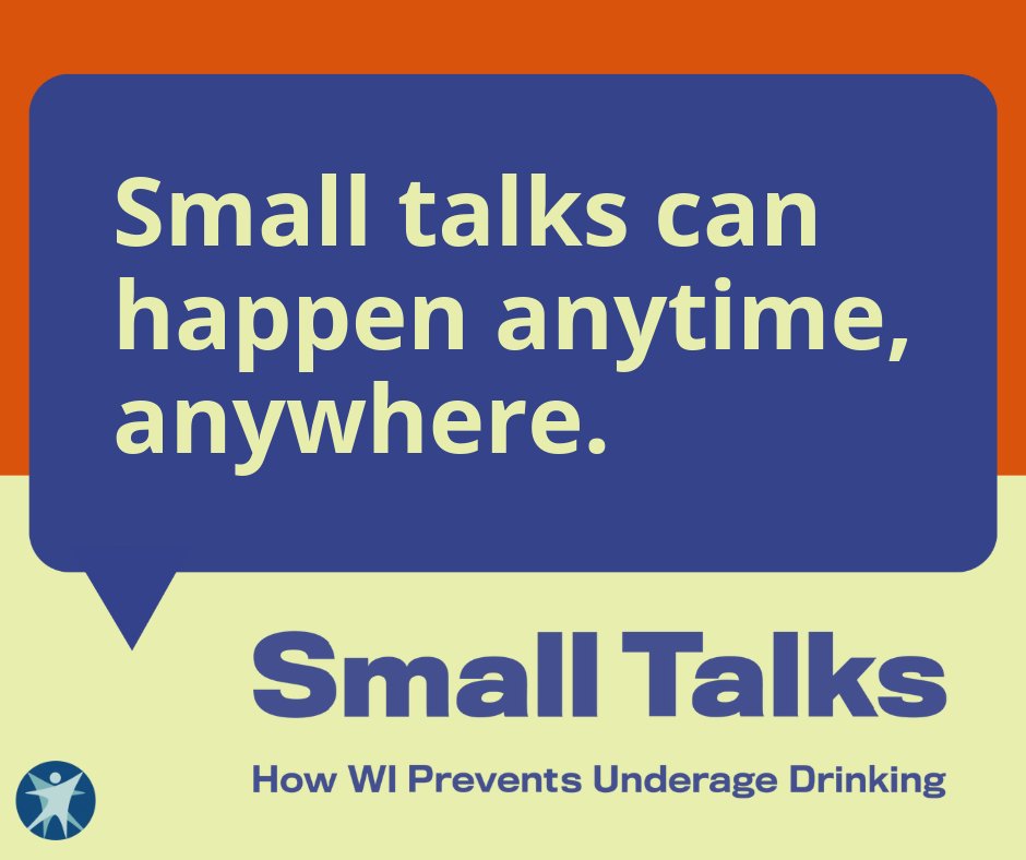 DHSWI's tweet image. #SmallTalks over time help build trust and set expectations as kids grow and face choices about underage drinking. Luckily, there’s no big production necessary. Just choose a moment that feels right. Get tips to start the conversation: dhs.wisconsin.gov/small-talks/st… #SmallTalksWI