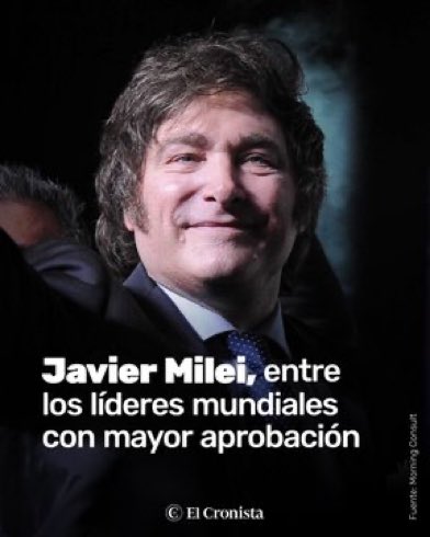 winazkifan's tweet photo. 🚨 MILEI se UBICÓ entre los LÍDERES políticos con MAYOR APROBACIÓN A NIVEL MUNDIAL 

Del 1 al 10, ¿CUANTO BANCAS al PRESIDENTE?👇🏼 https://t.co/5DeeirnDQh