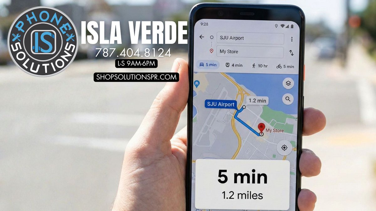 ISpuertorico's tweet photo. Landing in PR? ✈️🏝️ Don't let a broken screen ruin your vacation photos. We are 5 minutes from SJU Airport. Fast, honest &amp; English spoken. #SJUAirport #phonerepair #IslaVerde #VacationMode https://t.co/BKND0r6Ttp