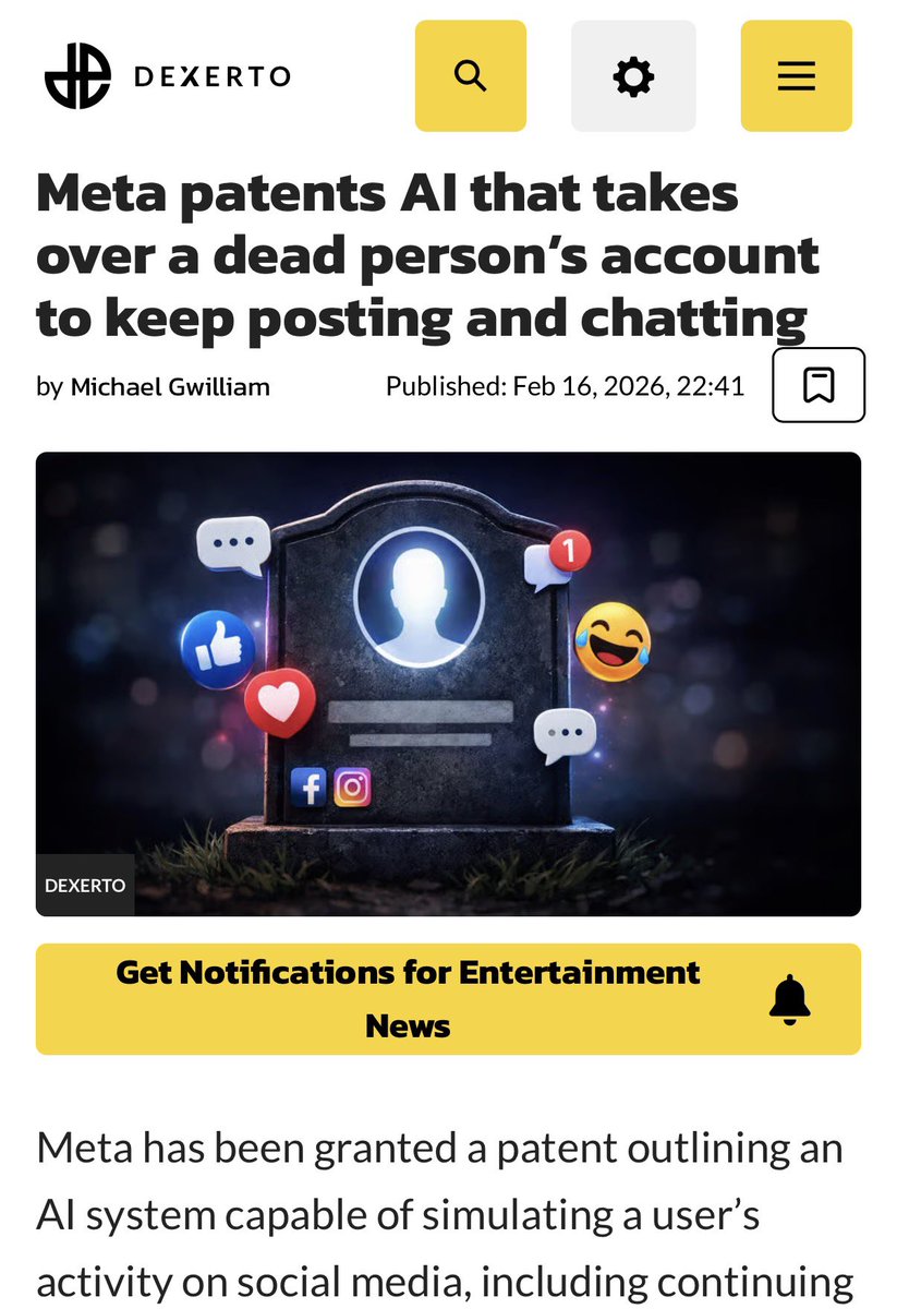 Meta patent headline