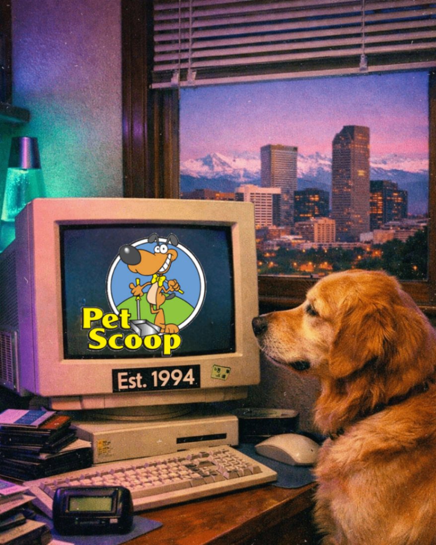 petscoop's tweet photo. Cue the dial-up noises and grab your favorite flannel (that's made a comeback)

It’s been 32 years since Pet Scoop first started cleaning up Colorado backyards.

Help us celebrate over 30 years of service by giving yourself the gift of a poop-free yard. https://t.co/vEVLURs1j0 https://t.co/7dafnavjKM