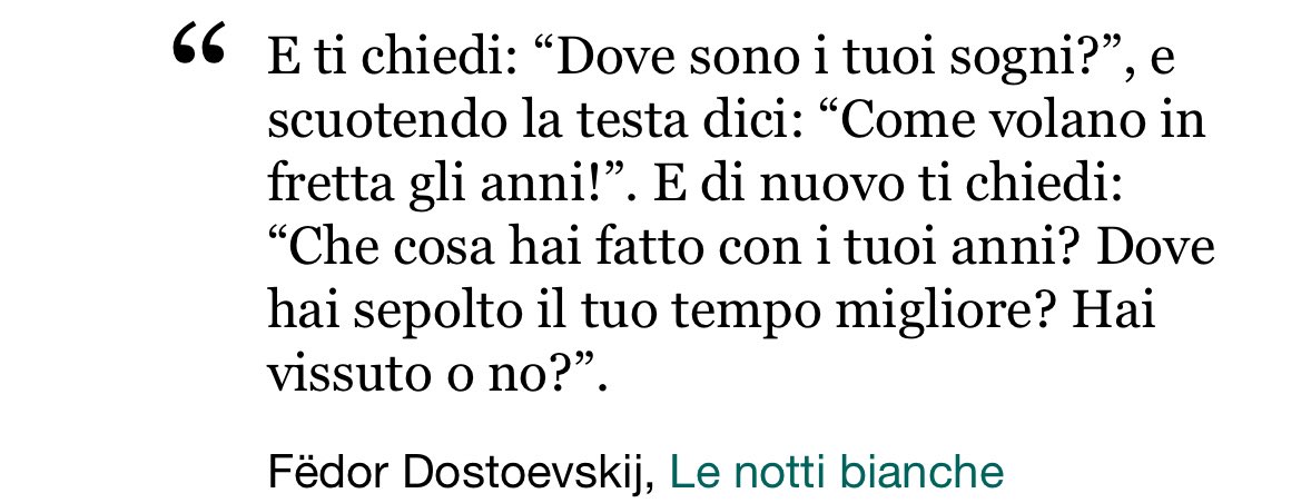 parole che mi faranno sempre un certo effetto