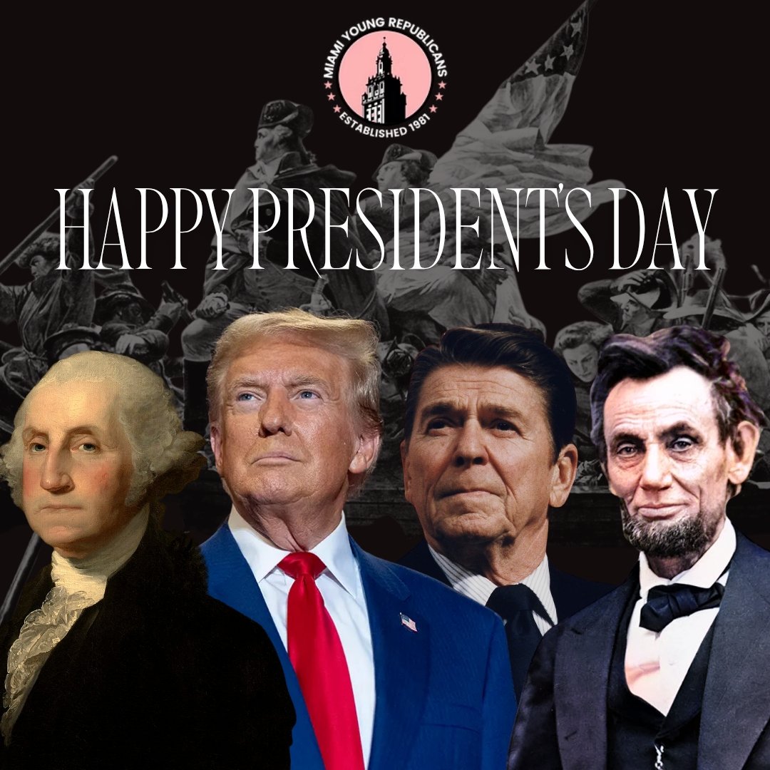 🇺🇸 HAPPY PRESIDENT’S DAY!! 🇺🇸

Today is a time to reflect on our history, appreciate the sacrifices that secured our liberties, and recommit ourselves to preserving the promise of America for future generations.

The Miami Young Republicans are grateful for our freedoms and