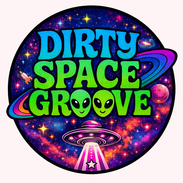 DirtyGroove's tweet photo. Space Cadets, it is taking longer than I expected to count the votes, so you have an extra night to vote for your fave logo. 'Lil Miss Groove Thang  #DirtySpaceGroove #SpaceCadets #irongaterecords #logo https://t.co/c74CxQkjMs