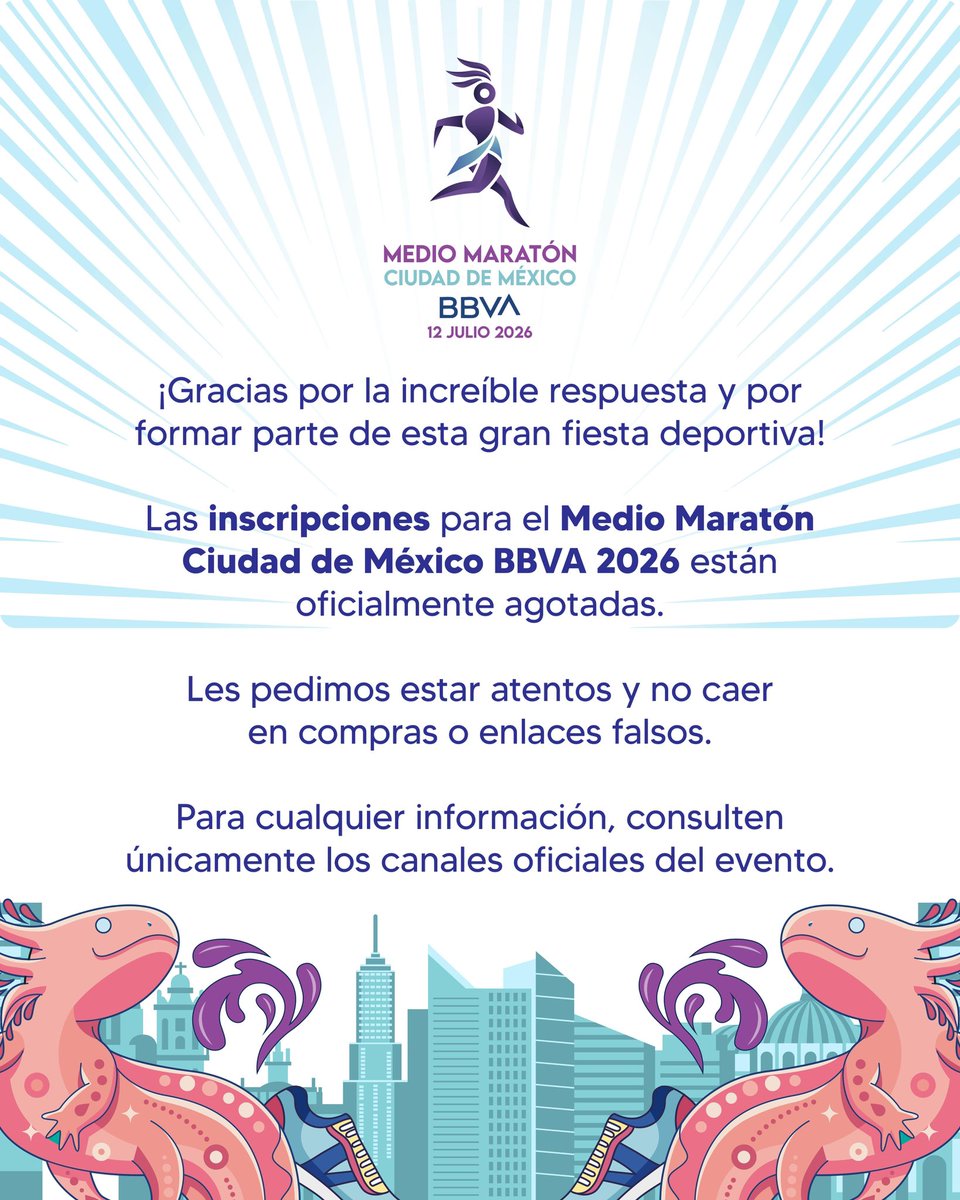 Medio Maratón de la Ciudad de México BBVA tweet media