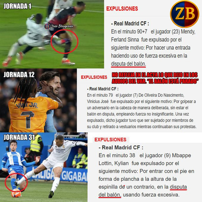 Soto Grado fue premiado y renovado una temporada más, después de manipular tres actas reduciendo las sanciones de Mendy, Vinícius y Mbappé.