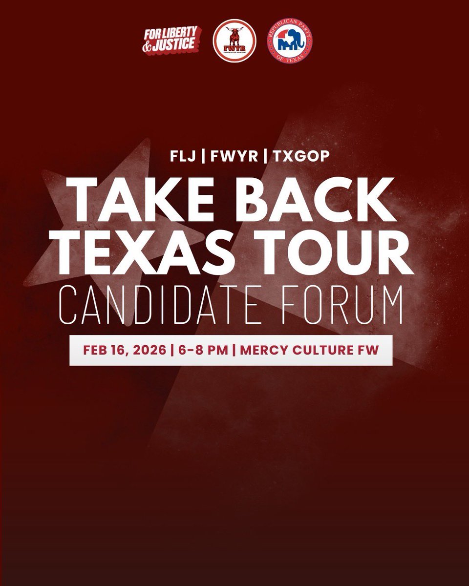 FortWorthYR's tweet photo. Doors are open! Join us at Mercy Culture FW to hear from candidates fighting to Take Back Texas!

Featured speakers:
- Aaron Reitz for Attorney General
- Tarrant County Judge Tim O’Hare
- Cheryl Bean for HD 94

Enter through the South Entrance! https://t.co/rOiZIvaVSq