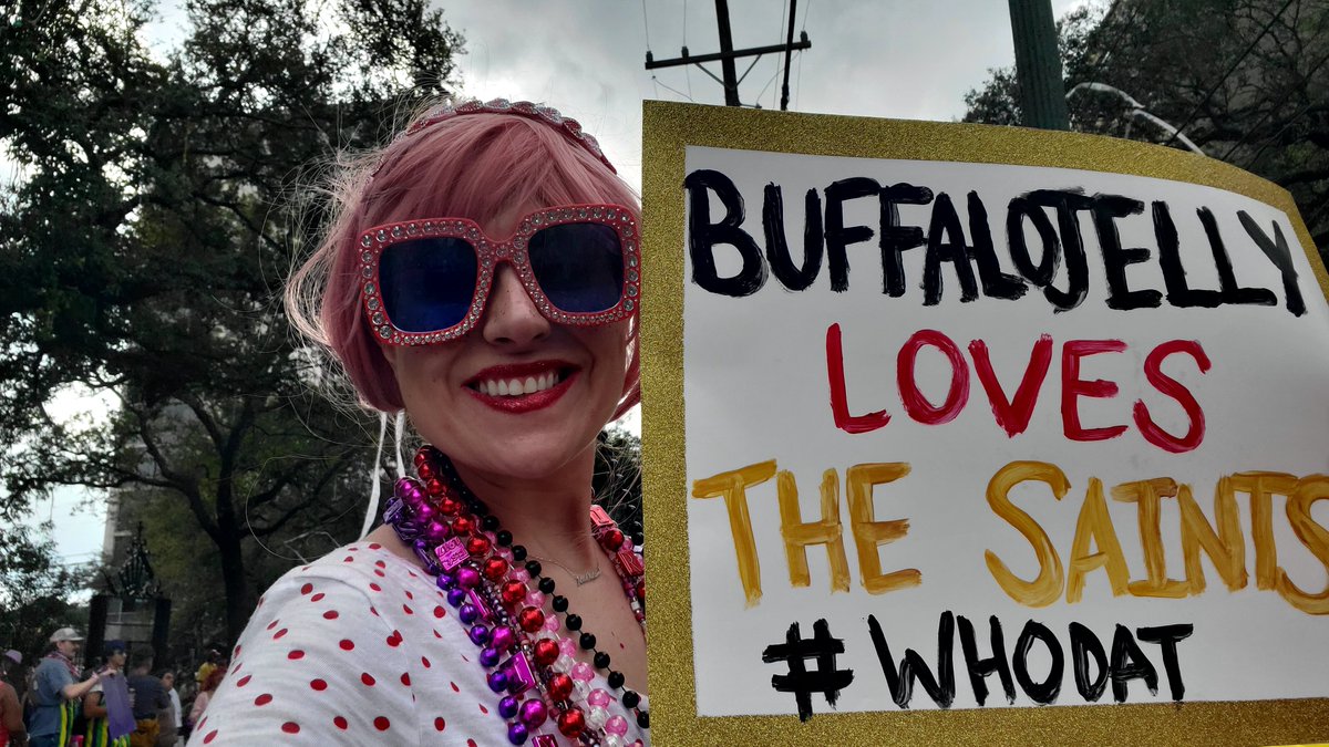 BuffaloJelly's tweet photo. Love my @Saints swag! Thanks @camjordan94! Don't forget to tell @taetaylor6_  his BFF says hi! 😂 @juwanplease  @KreweofTucks #whodat https://t.co/ARMdJNCeOe