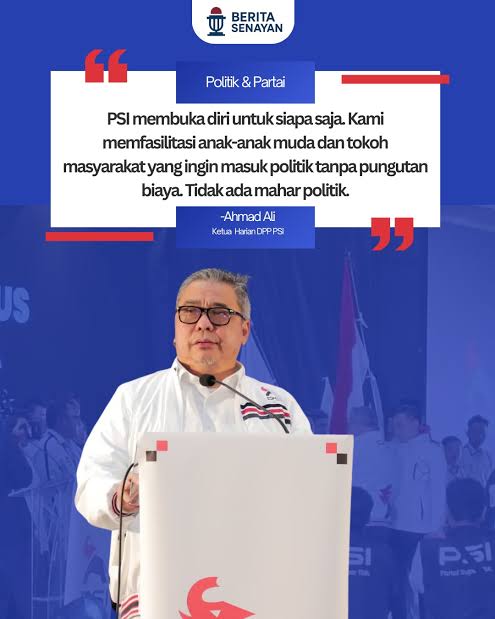 Gabung partai PSI gk dipungut biaya.

Mungkin dengan catatan 
Jangan berharap banyak untuk naik keatas, karena tempat itu sudah paten untuk anak RajaJawa.