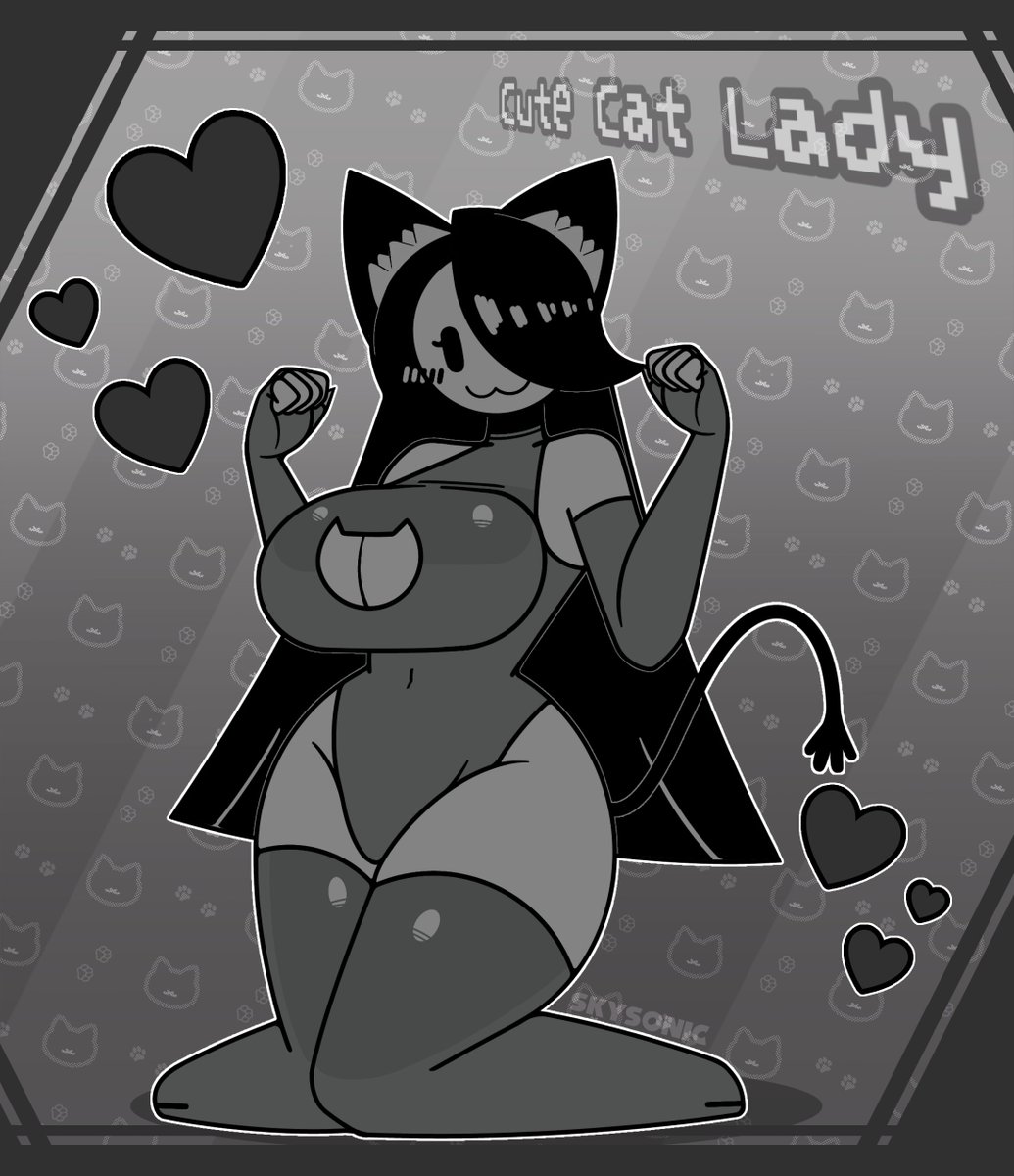 SkySonic_'s tweet image. [What a Lovely Cat, She's Cute]
OC's By @Movail2! 
Was pretty nice drawing her aswell
#OC #originalcharacterart