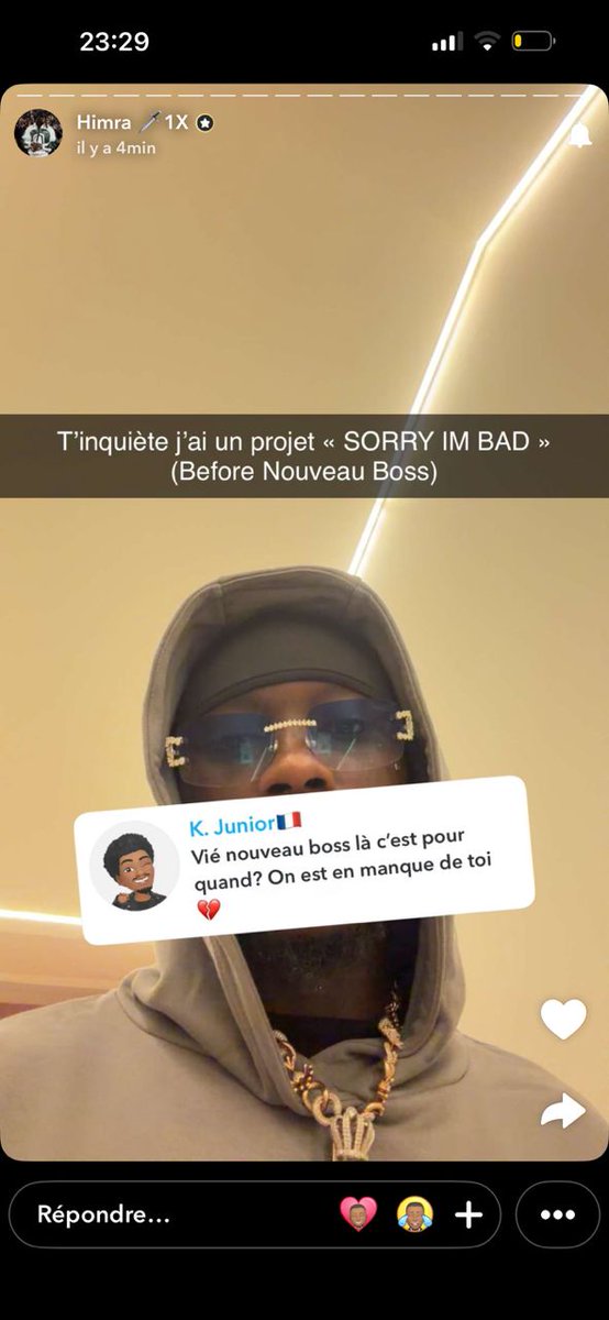 Prochain projet {{ sorry i am bad }} 
De himra très bientôt (2026)
⚔️⚔️😎⚔️⚔️