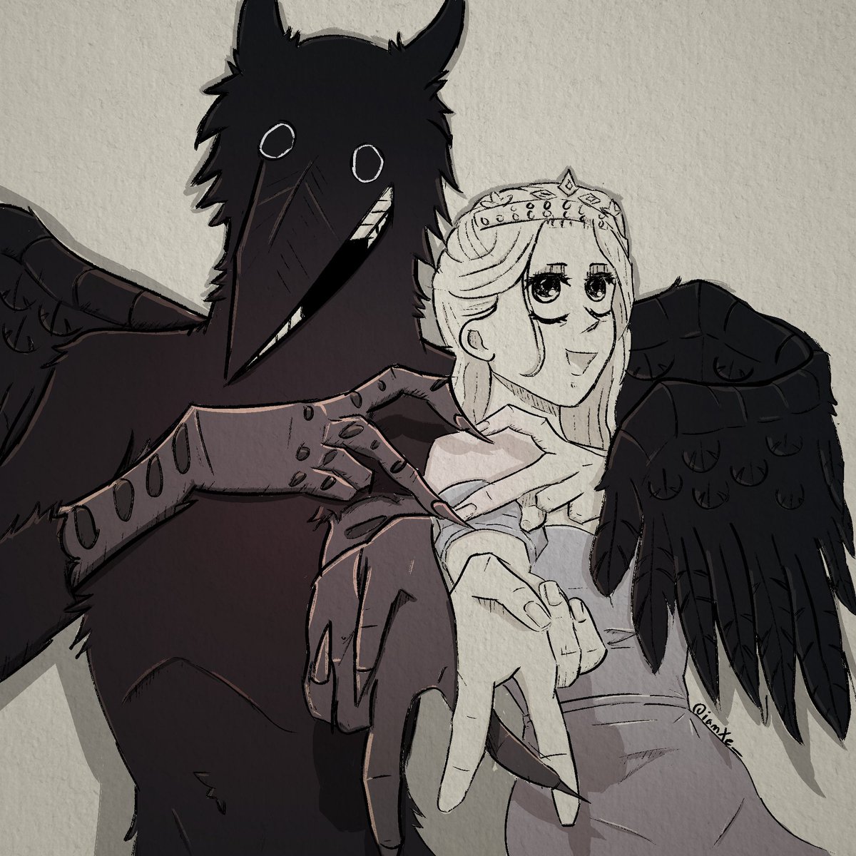 This is a little late for Valentine’s Day, but it’s done! I love them both so much! #Slaytheprincess #valentines #fanart