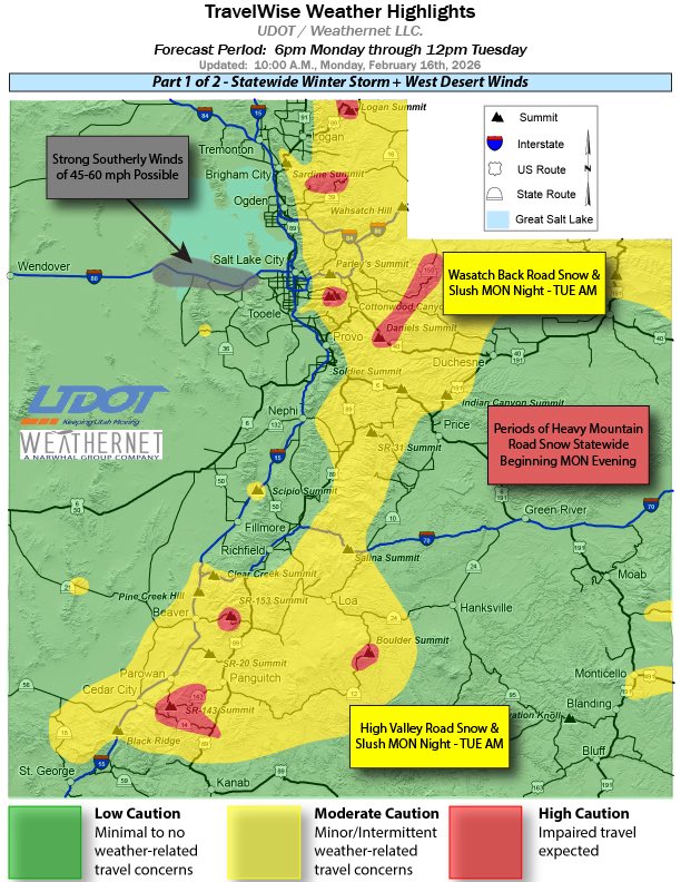 UDOT Cottonwood Canyons tweet media