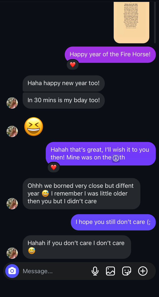 I love 30yo+ women, they value aura, are into astrology, offer to pay for my drinks (always say no of course), are straight forward… 

aim not bigger but older lmao