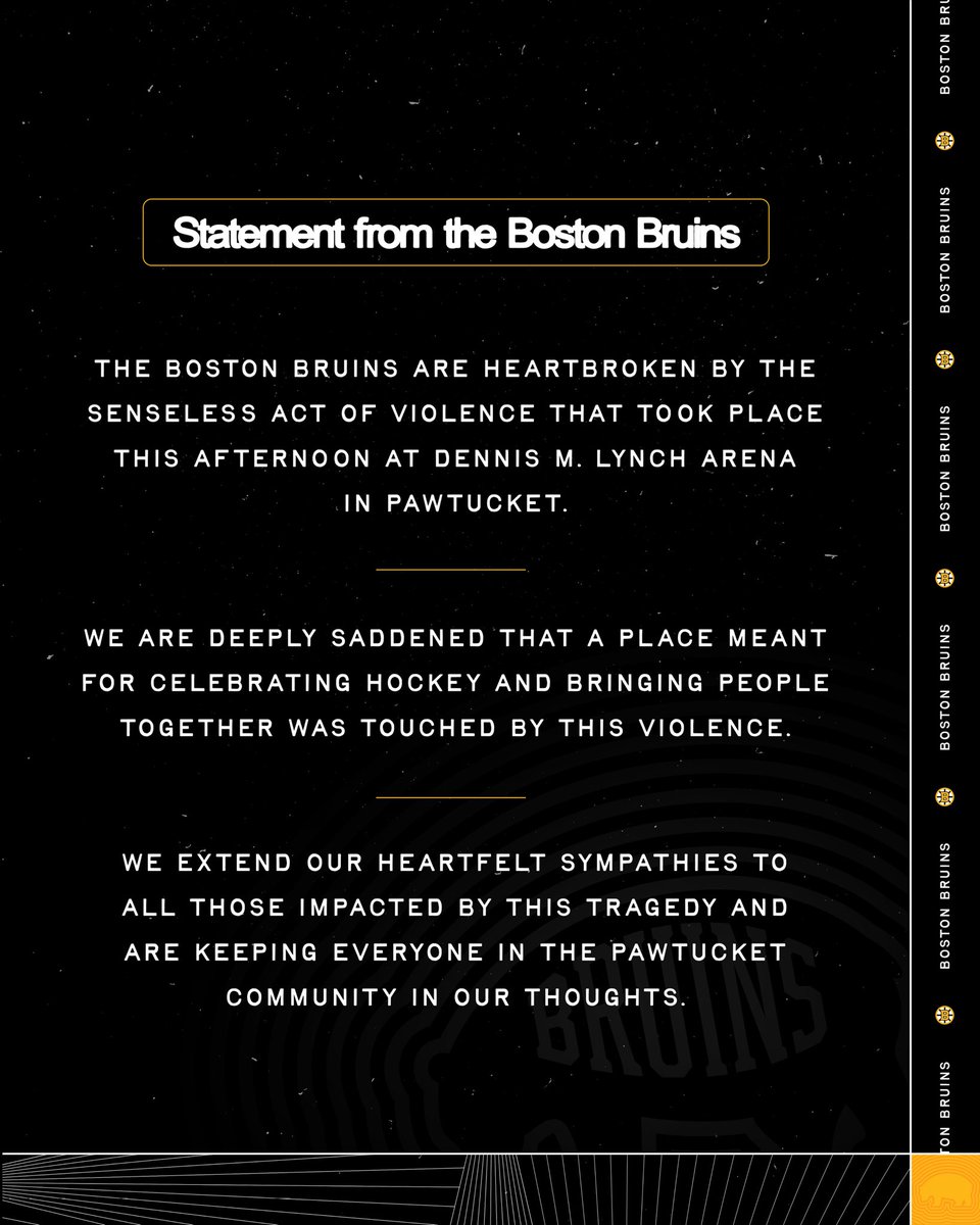 A statement from the Boston Bruins: