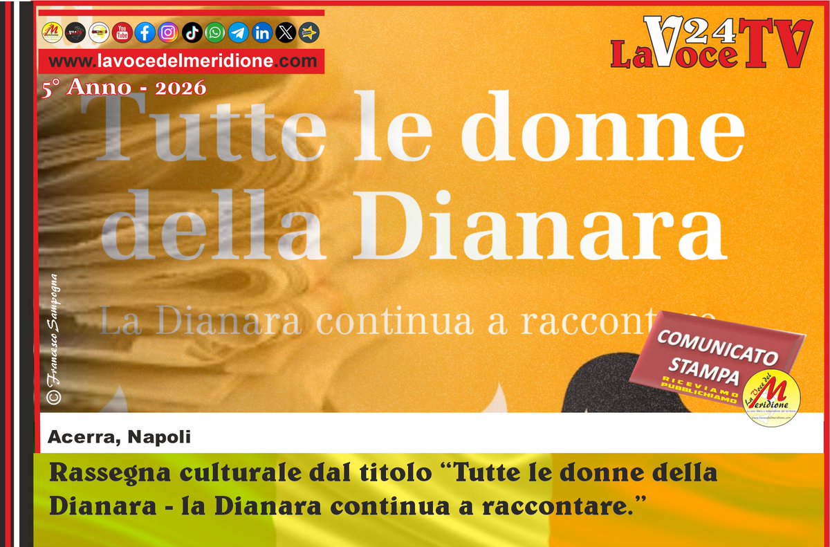 FrancescoSampog's tweet photo. Acerra (Na) - Rassegna culturale dal titolo “Tutte le donne della Dianara - la Dianara continua a raccontare.”
https://t.co/yFApd3VgYp https://t.co/W3idIF8B6f