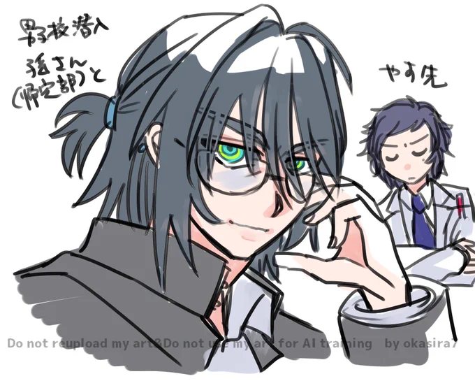 ちゃんと描いた(潜入)メガネ男子高校生孫六くん