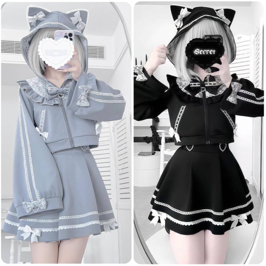 全2カラー　サブカル系ねこねこセットアップ💖
yumekawagirl.com/items/123500764