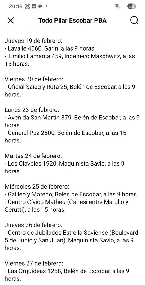 protegealanimal's tweet photo. ESCOBAR
#ESCOBAR #INGMASCHWITZ #MASCHWITZ #GARÍN #MATHEU #MAQUINISTASAVIO #SAVIO #BELÉNDEESCOBAR #LOMAVERDE #ZONANORTE #GRANBSAS #BSAS
Para solicitar turno en el móvil quirúrgico deben acercarse antes de la fecha a la dirección del operativo. https://t.co/TZGKk24par