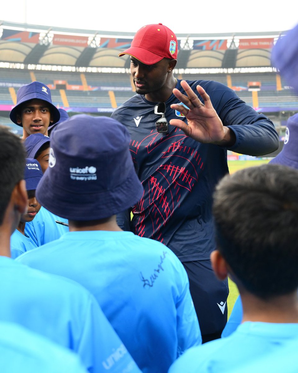 ICC's tweet photo. The impact grows as more teams take part in Cricket4Good clinics, creating moments to cherish during the #T20WorldCup π
#CheerForChildren @UNICEFIndia https://t.co/7v0U0kSEZo
