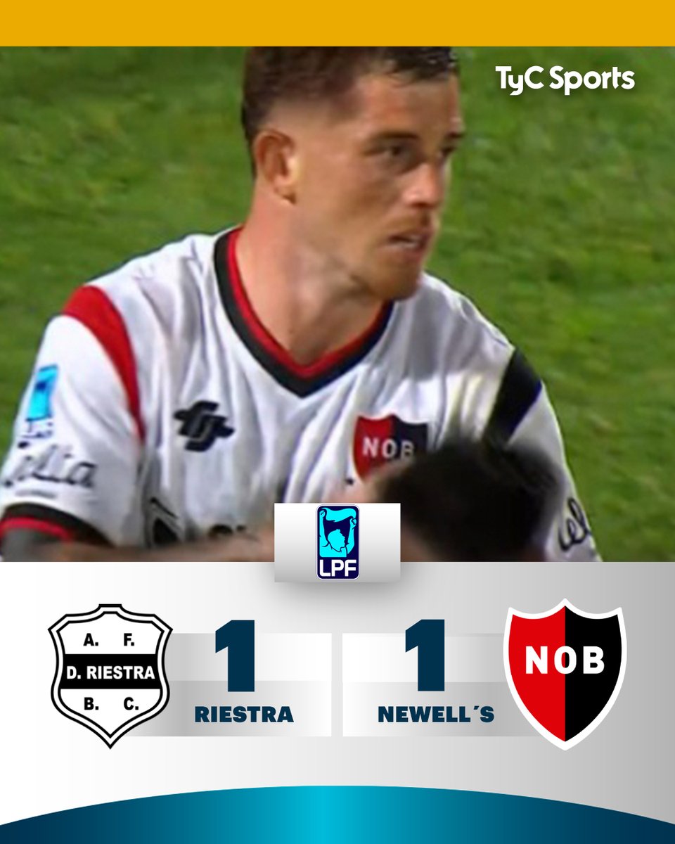 TyCSports's tweet photo. NEWELL´S LO EMPATÓ SOBRE EL FINAL 🤝🏻

Riestra ganaba en su casa con gol de Benegas, hasta que Ramírez, de penal, decretó el 1-1 definitivo a los 43 minutos del segundo tiempo. #TorneoApertura. https://t.co/cvZ6zwzW25