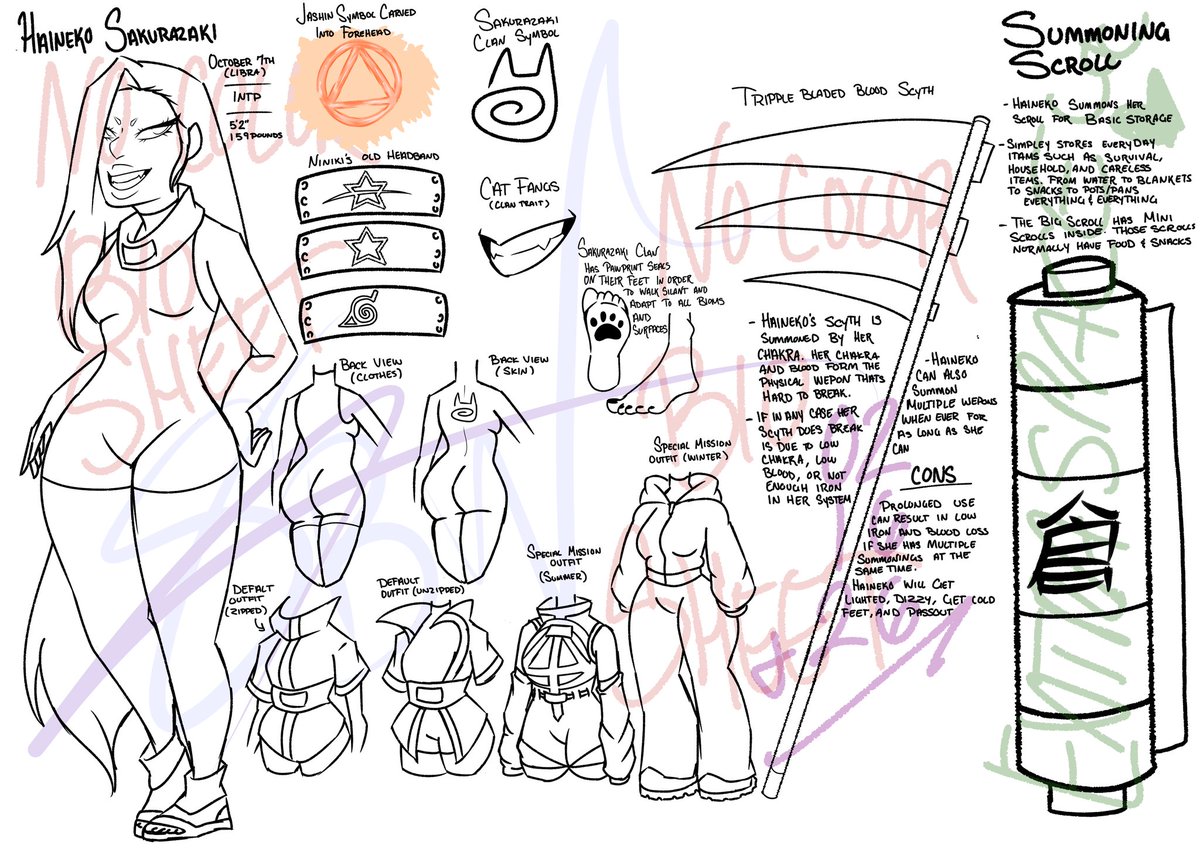 TheeSakurazaki's tweet photo. Haineko Sakurazaki character sheet cus i never really did a sheet for her
#NARUTO #NarutoOc #boruto https://t.co/6xbU0R6ysz