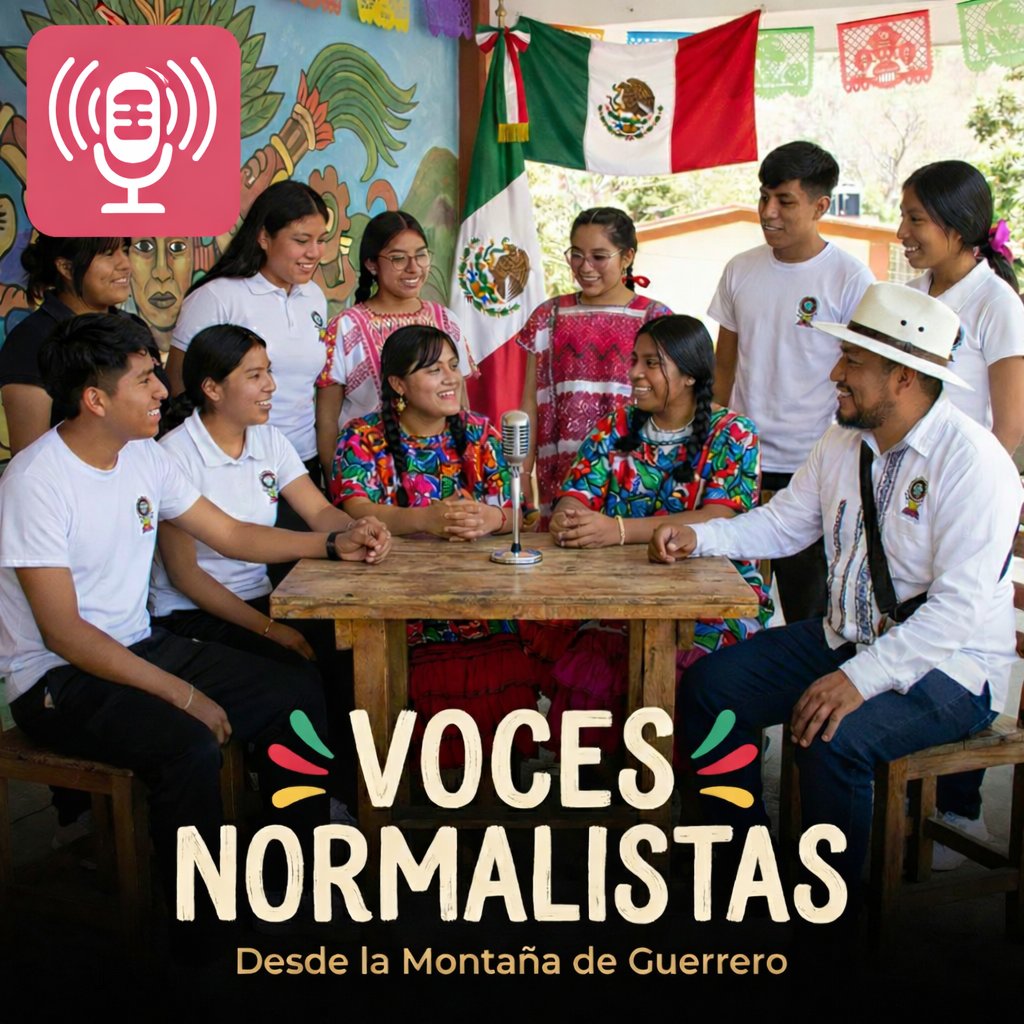EducGuerrero's tweet photo. 🎙️🌎 #LenguasVivas | La ENRM presenta su #podcast “Voces desde la Normal”, donde jóvenes normalistas comparten relatos en náhuatl, Tu’un Savi y Me’phaa, fortaleciendo nuestras lenguas originarias. 📚
Escúchalo 👉https://t.co/cXuYnwQkrW https://t.co/G4H45y48nt