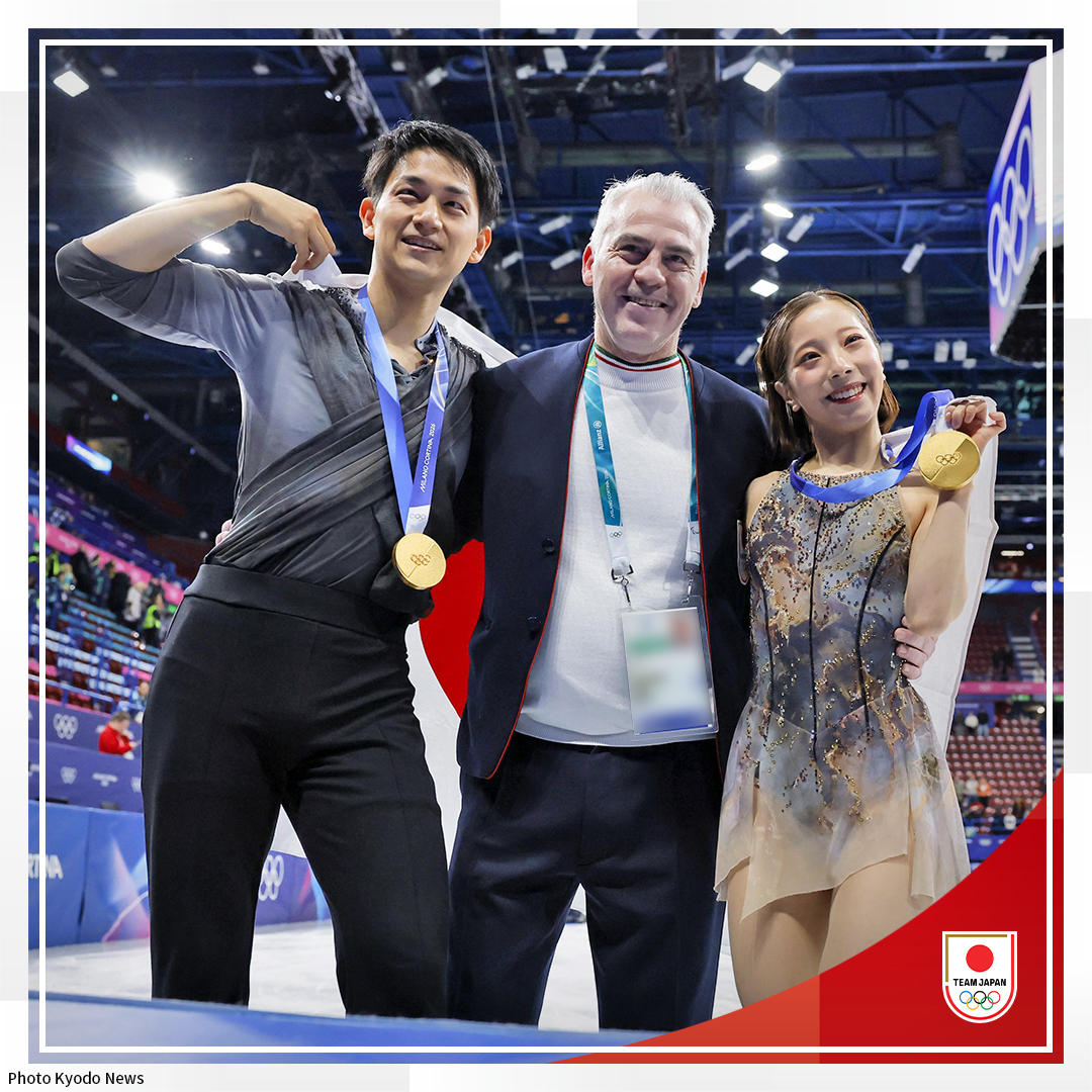 TeamJapan's tweet photo. #MilanoCortina2026
フィギュアスケート ペア
三浦璃来 選手／木原龍一 選手

#TEAMJAPAN の絆🤝✨

@skatingjapan
#ともに一歩踏み出す勇気を https://t.co/D8hyA8wVg7