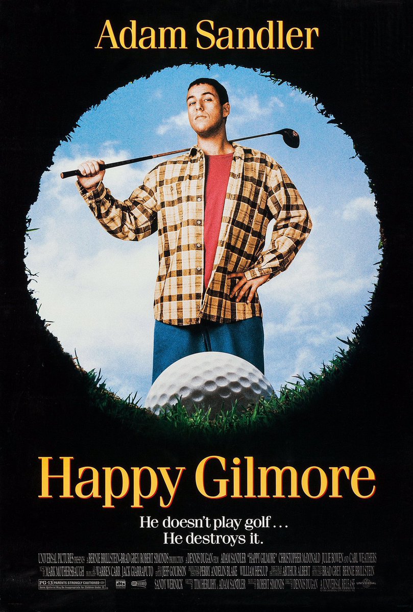 FilmNewsNos's tweet image. 🎬MOVIE HISTORY: 30 years ago today, February 16, 1996, the movie ‘Happy Gilmore’ opened in theaters!

#AdamSandler #ChristopherMcDonald #JulieBowen #CarlWeathers #FrancesBay #AllenCovert #KevinNealon @BenStiller #PeterKelamis #RichardKiel #WillSasso #BobBarker #DennisDugan